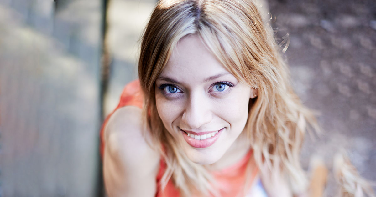 Woman smiling