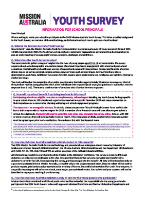 Information sheet for principals