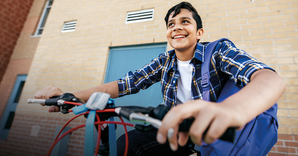 Adam with his bike
