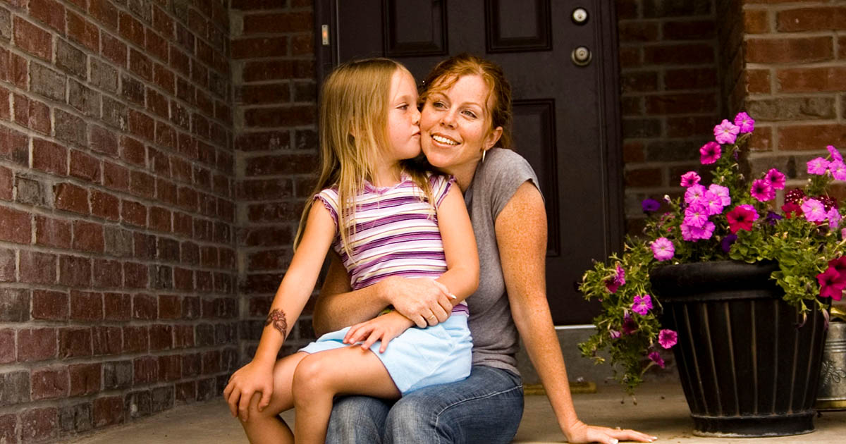 A mother with her daughter