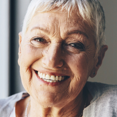 Elderly woman smiling