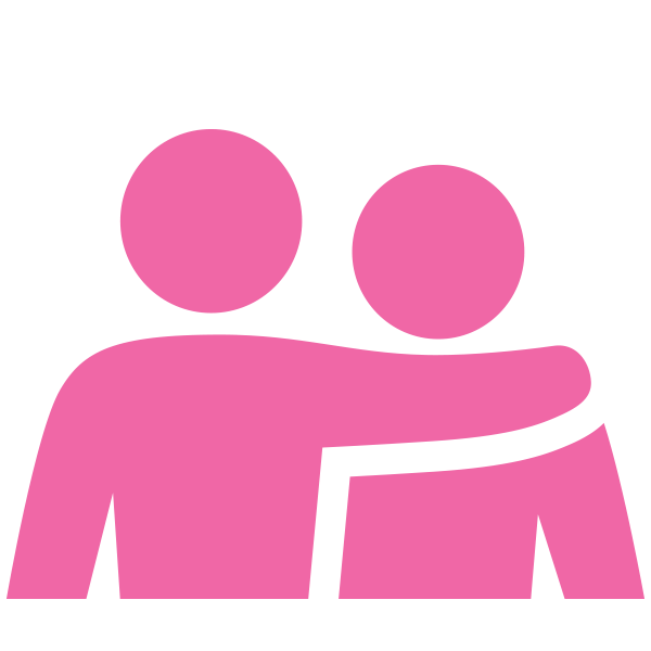 Two people embracing